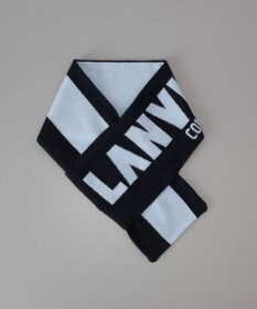 AURORA 【 LANVIN COLLECTION（ランバン コレクション） 】カシミヤニットジャカード片通しマフラー(WASH)