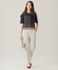 自由区 【アンサンブル対応・洗える】ポルカドットプリント プルオーバー