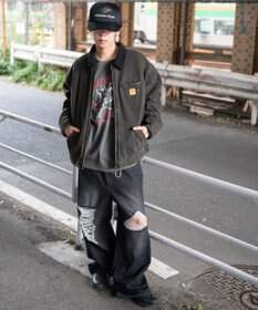 WEGO 【ユニセックス着用ITEM/MLサイズ展開】ワーカーズキルティングZIPジャケット