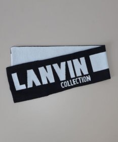 AURORA 【 LANVIN COLLECTION（ランバン コレクション） 】カシミヤニットジャカード片通しマフラー(WASH)