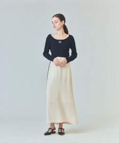 GRACE CONTINENTAL ロゴ刺繍リブトップ