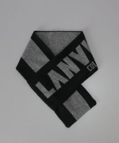 AURORA 【 LANVIN COLLECTION（ランバン コレクション） 】カシミヤニットジャカード片通しマフラー(WASH)