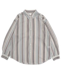 WEGO ストライプメッシュBIGシャツ（LS）