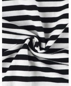 une nana cool MADE WITH LIBERTY FABRIC 綿100％ボーダー 半袖ワンピース