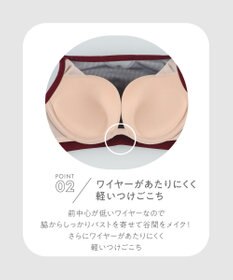 AMPHI ブラジャー 谷間をつくる ワイヤーが当たりにくい モールドカップ 【NAILS INC×AMPHI】 ブラ BLH307 アンフィ／ワコール
