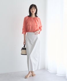 YECCA VECCA タックスリーブシアーシャツ