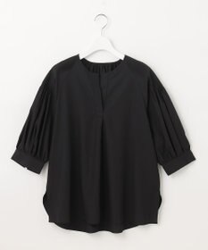 UNFILO 【洗える/シワになりにくい】イージーケア タックスリーブブラウス