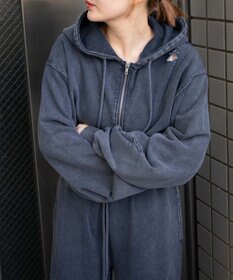 WEGO ダメージショートジップパーカー