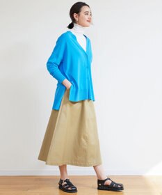 UNFILO 【GLOW 6月号掲載/洗える/ストレッチ】ライトコットン スカート