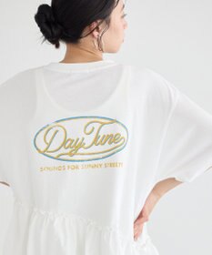 earth music&ecology 異素材ドッキンググラフィックTシャツ