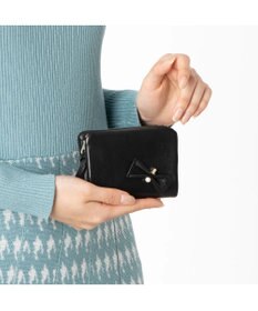 LANVIN en Bleu ペアル 二つ折Lファスナー財布