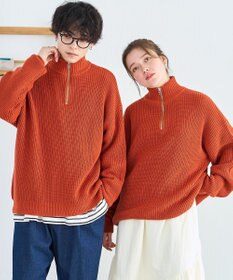 WEGO オーバーフィットハーフジッププルオーバー