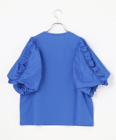 #Newans 【撥水・吸水速乾】コンビネーションフリルスリーブカットソー