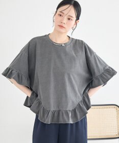 earth music&ecology ピグメントフリルTシャツ