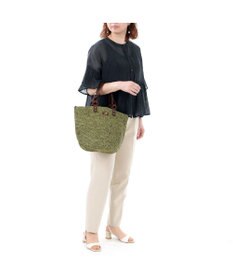 IBIZA ラフィア　ハンドバッグ（草木染め）