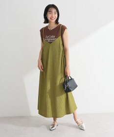 Green Parks 表面感脇リボンキャミワンピース