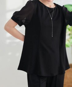 Tiaclasse 【洗える・接触冷感・紫外線ケア・サラごこち】ソフトペプラムカットソー