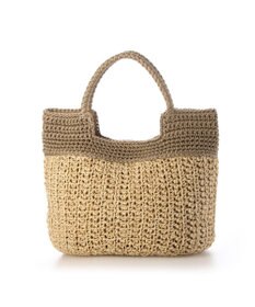 UNBILLION カシュカシュ cachecache / 切り替え編みクロッシェ2wayミニトート