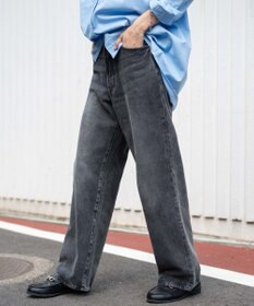 WEGO 【ユニセックス着用ITEM/SMLサイズ展開】デニムストレートパンツ