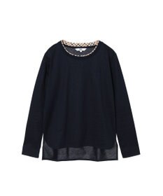 DAKS ミニハウスチェック襟 ダブルカラーTシャツ