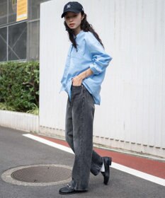 WEGO 【ユニセックス着用ITEM/SMLサイズ展開】デニムストレートパンツ