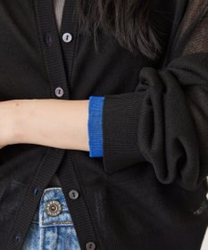 AMERICAN HOLIC シアー配色ニットカーディガン