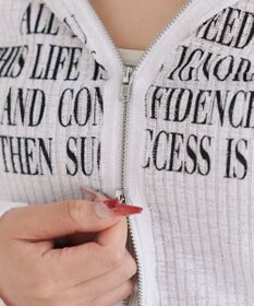 WEGO グラフィックシアーリブパーカー