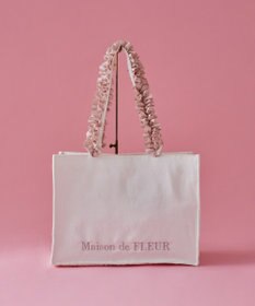 Maison de FLEUR リボン柄ジャカードスクエアトートMバッグ