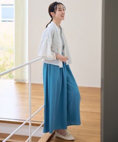 ANY シアーテックリネンギャザーブラウス