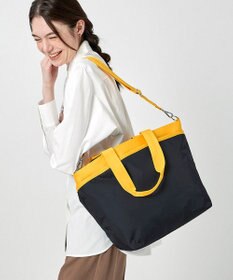 LG BUCKET TOTE/ディープネイビーブルー/オレンジ / LeSportsac 