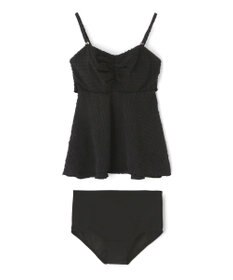 San-ai Resort（三愛水着楽園） WEB限定　ペプラム無地/チェック3点セット水着【Beach Queen（ビーチクイーン）】