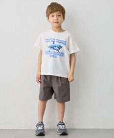 ANY KIDS 【洗濯機可能】サメプリント 半袖Tシャツ