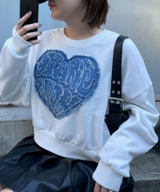 WEGO デニムワッペンプルオーバー