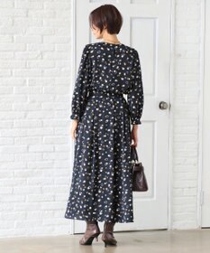 自由区 【セットアップ対応・洗える】ドットプリント ブラウス