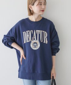 AMERICAN HOLIC カレッジロゴクラックプリント裏毛プルオーバー