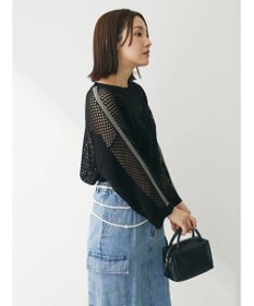 Green Parks ラインメッシュニットプルオーバー