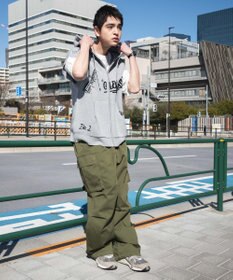 WEGO 【ユニセックス着用ITEM/MLサイズ展開】ジャガードノースリジップパーカー