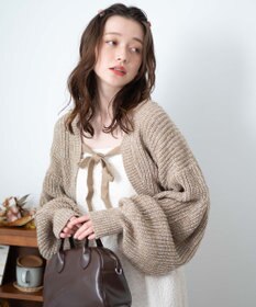 WEGO リボンニットボレロ