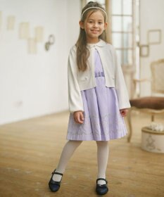 組曲 KIDS 【110-140cm】ラウンドカラー ニットジャケット