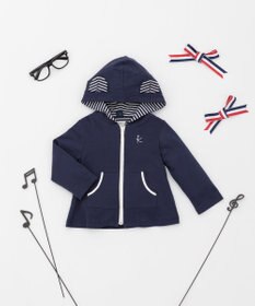 組曲 KIDS 【80-90cm】セーラーボーダー パーカー