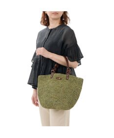 IBIZA ラフィア　ハンドバッグ（草木染め）