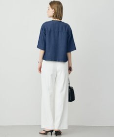 ICB L ナチュラルソフトデニム クロップドジャケット