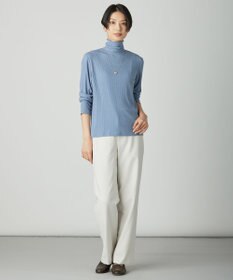 J.PRESS LADIES S カシミヤシルク シアーリブ タートル カットソー