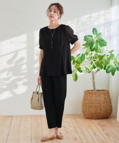 Tiaclasse 【洗える・接触冷感・紫外線ケア・サラごこち】ソフトペプラムカットソー