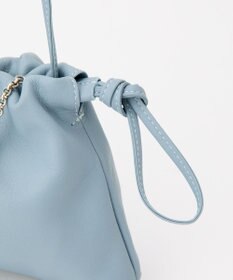 russet レザー巾着ミニショルダーバッグ(CE-1637)