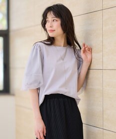 ANY チュールコンビパフスリーブプルオーバー