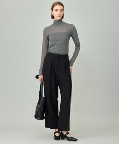 ICB 【洗える】 パウダリーチュール ハイネックトップス