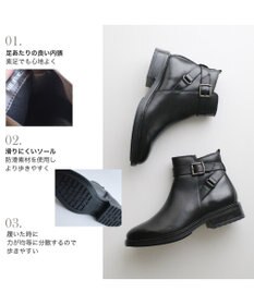 Pointer 本革ベルト付きエンジニアショートブーツ