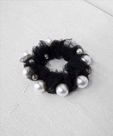 Tiaclasse 【選べる2TYPE】パール付きゴム＆シュシュ