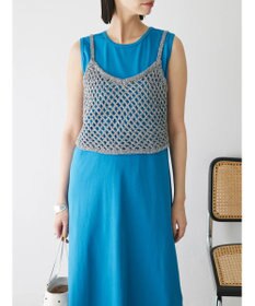 Green Parks ニットビスチェ付きカットソーワンピース